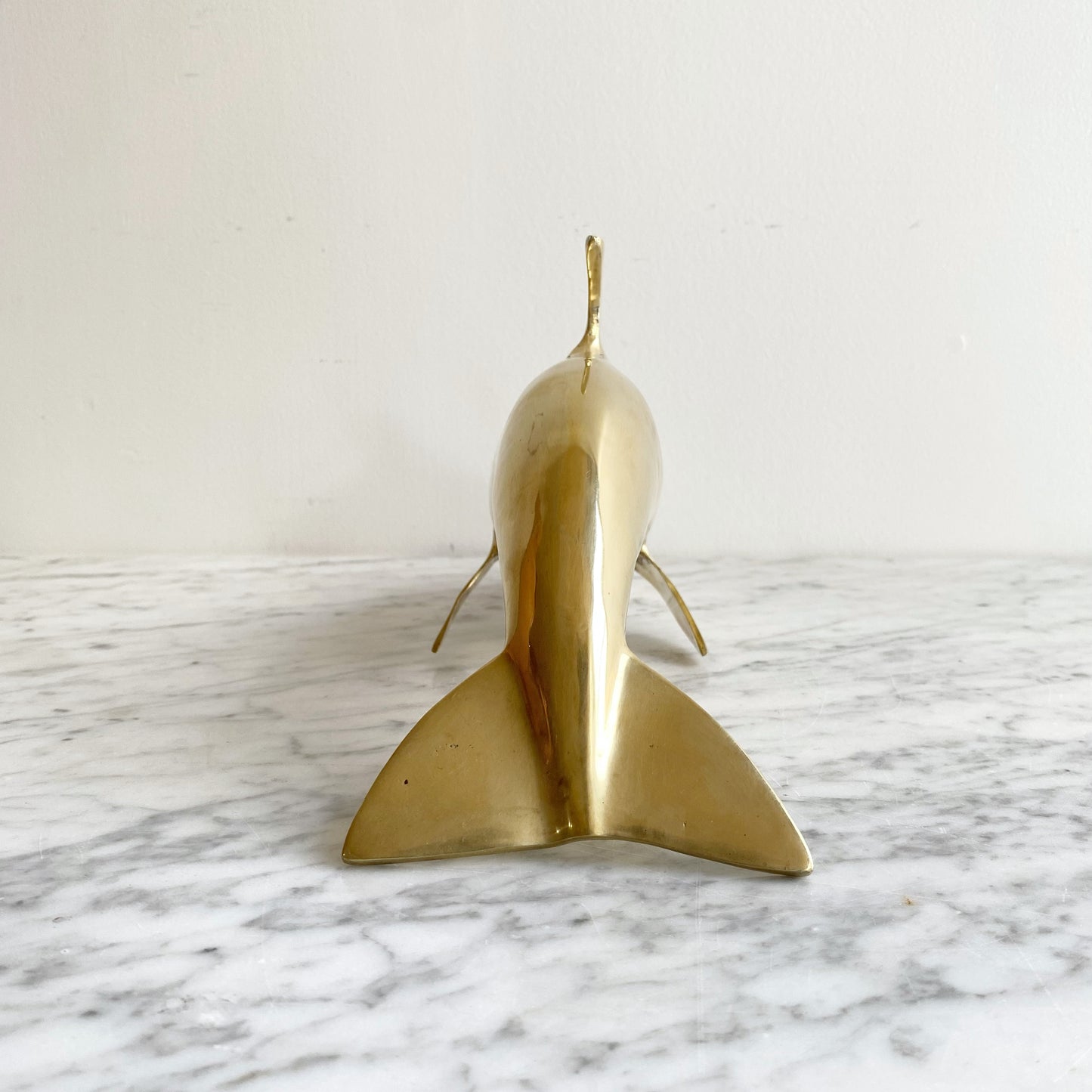 XL Vintage Brass Dolphin, 13"  (Nautical Collection)