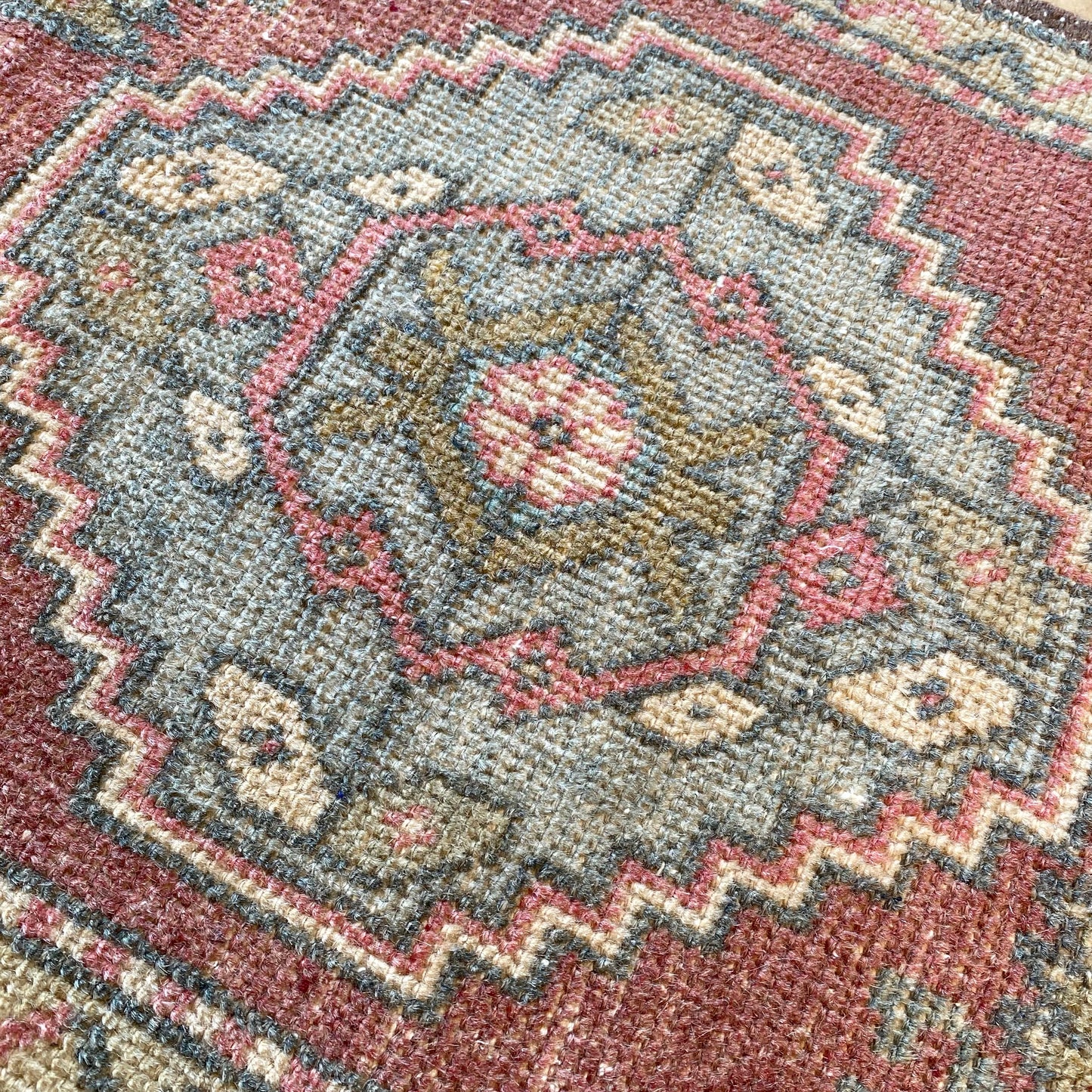 Vintage Turkish Mini Rug (3’1” x 1’8”)