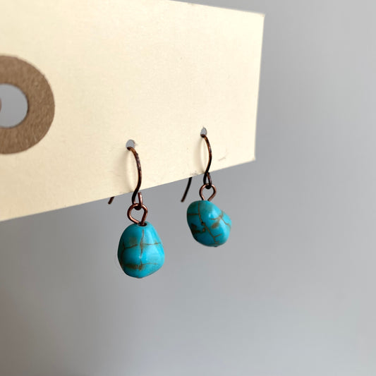Vintage Natural Turquoise Earrings