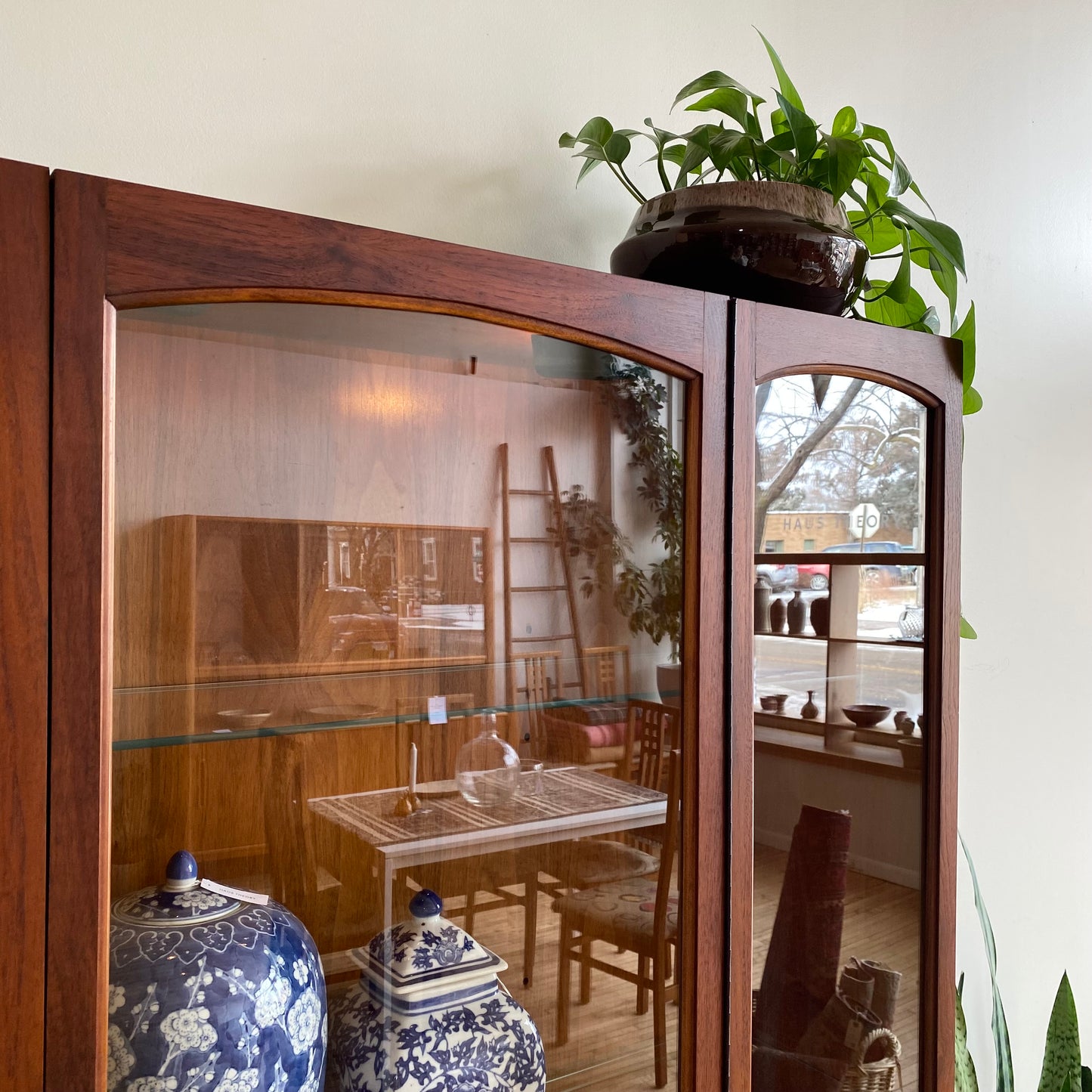 Vintage Walnut Hutch by Lane