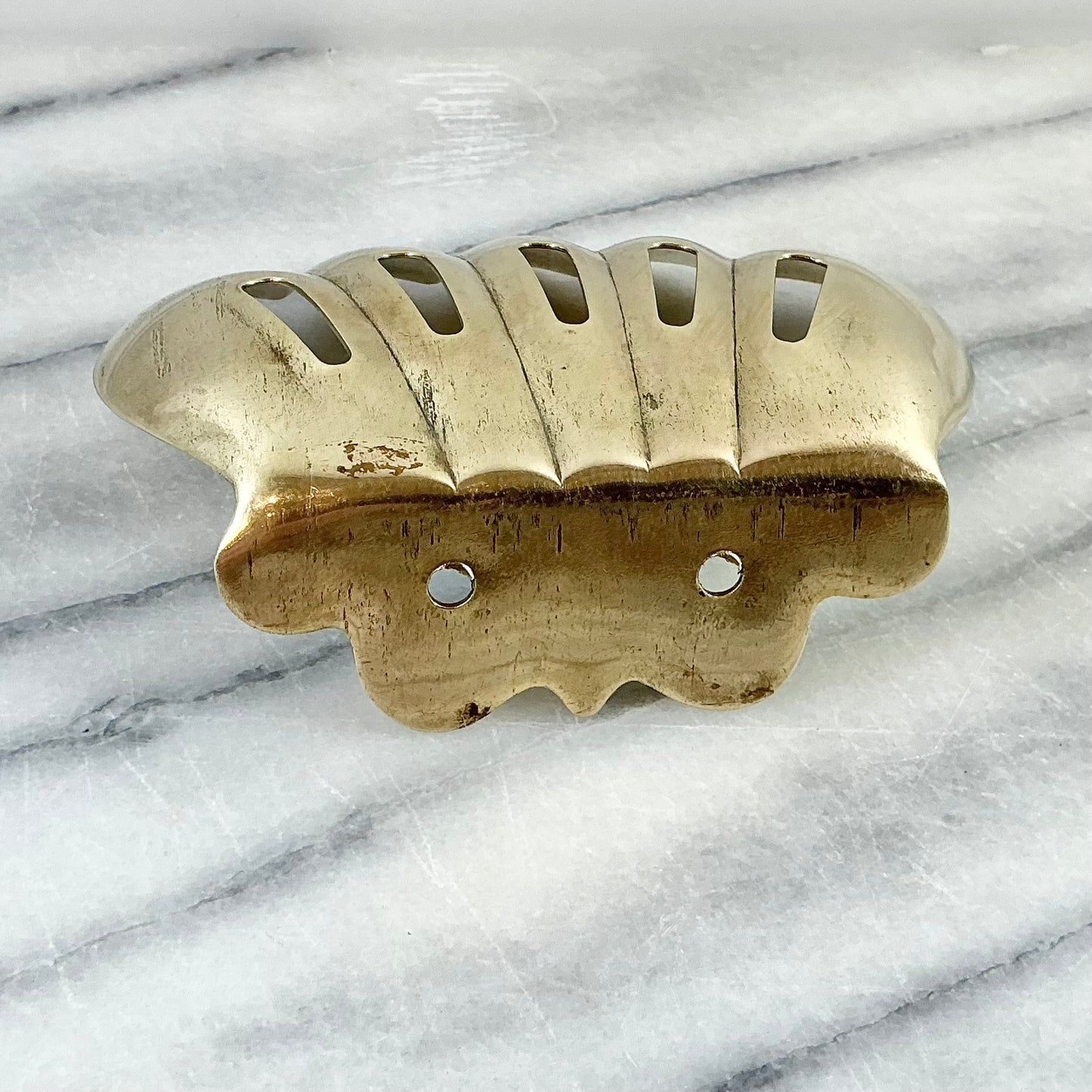Vintage Brass Shell Soap Holder