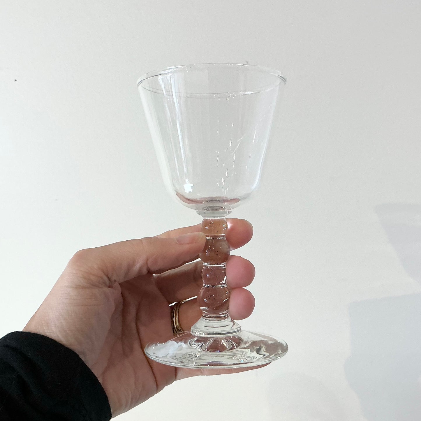 S/6 Vintage Bubble Stem Glasses