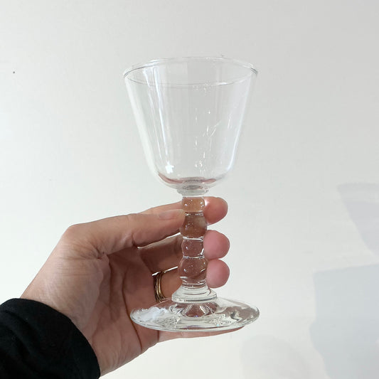 S/6 Vintage Bubble Stem Glasses