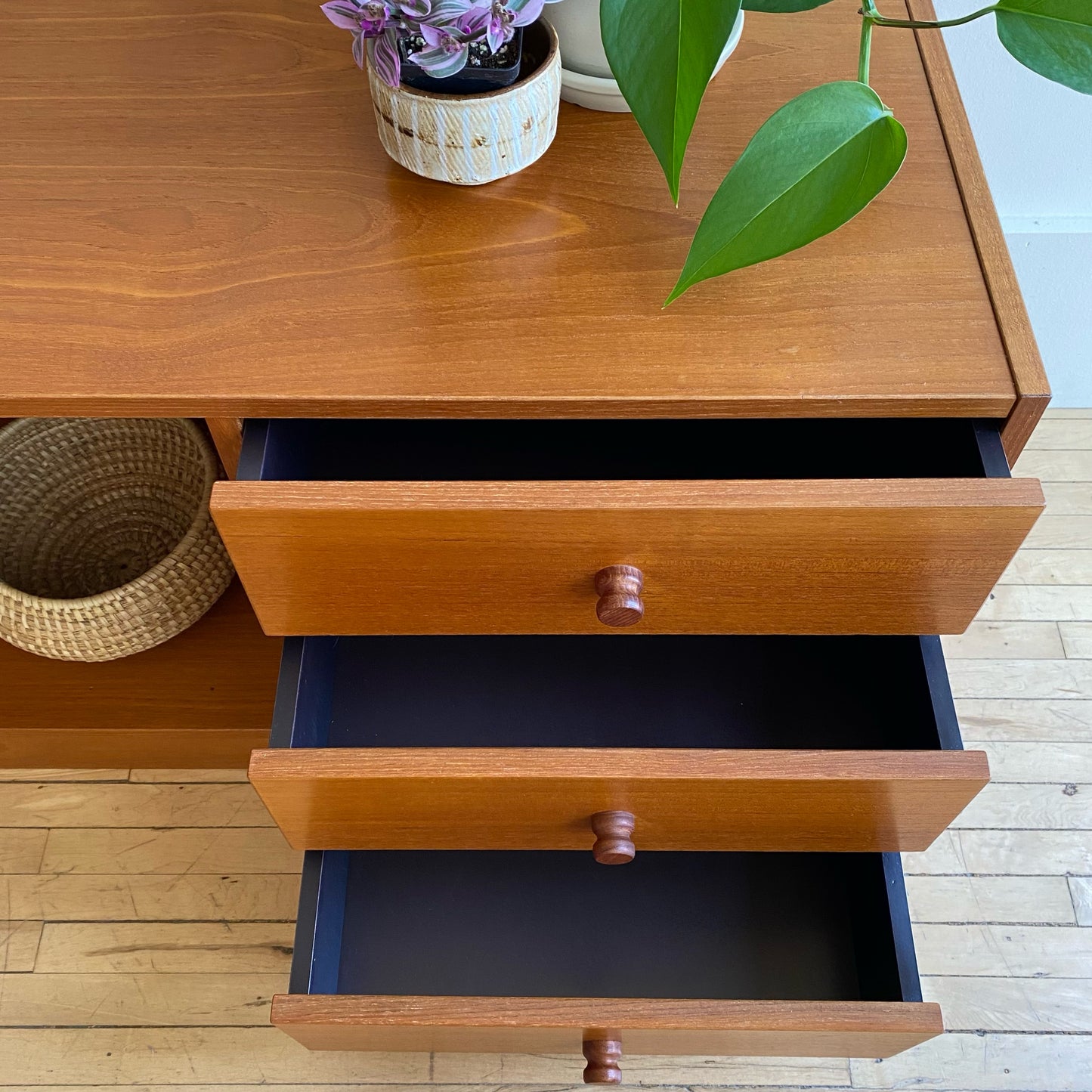 Petite Vintage Danish Teak Cabinet / Media Stand