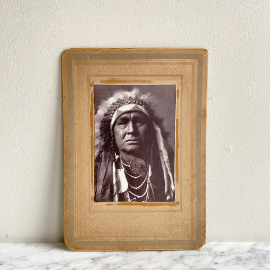 Antique Native American Portrait Photograph