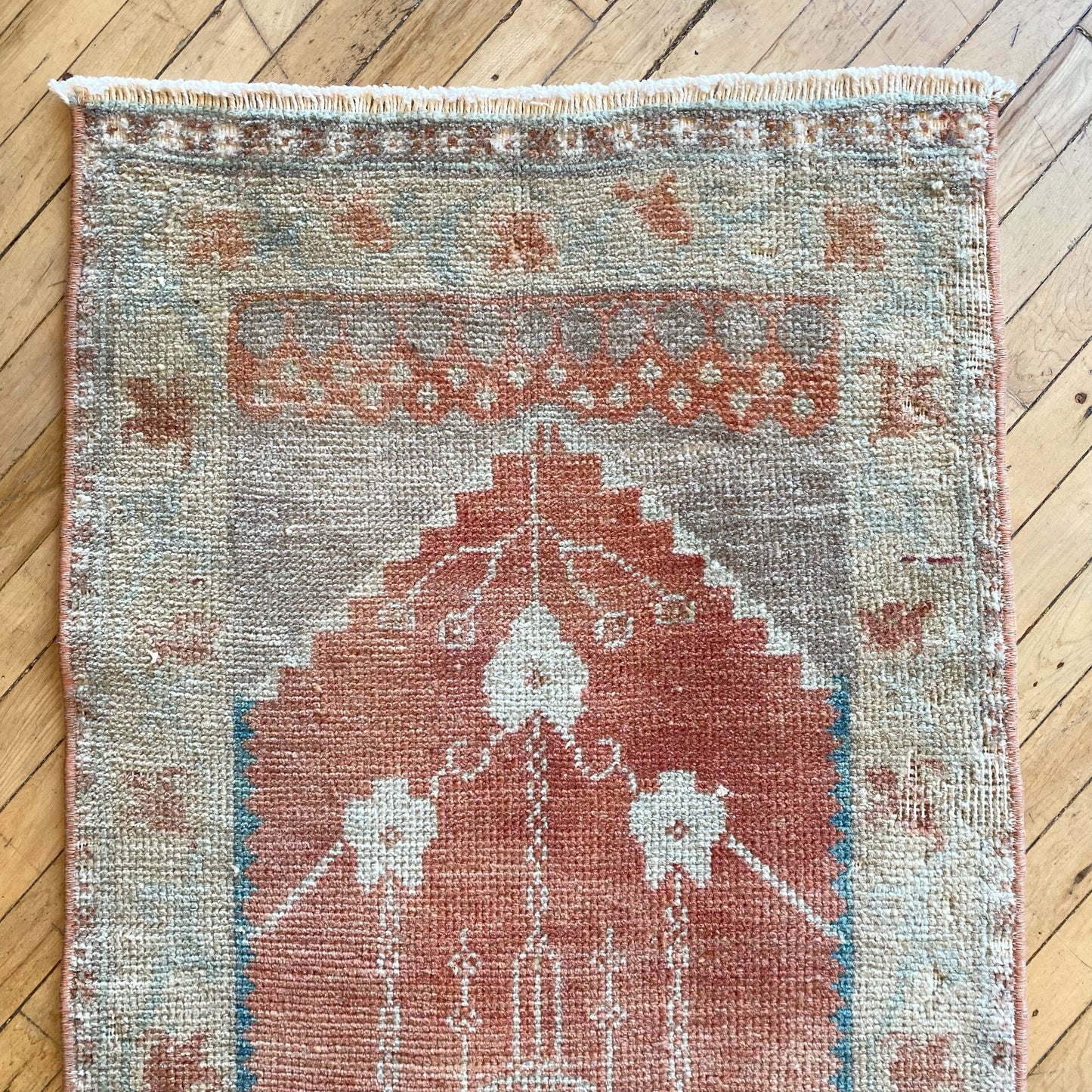 Vintage Turkish Mini Rug (3’4” x 1’9”)