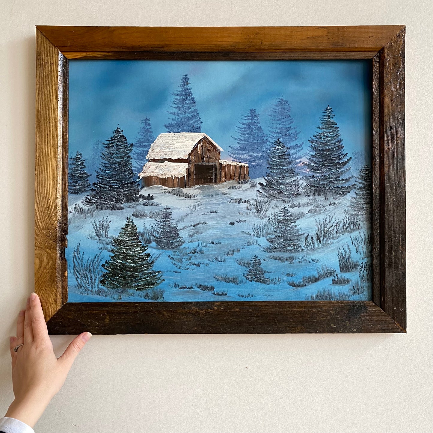 Framed Oil Painting, Winter Scene / Landscape