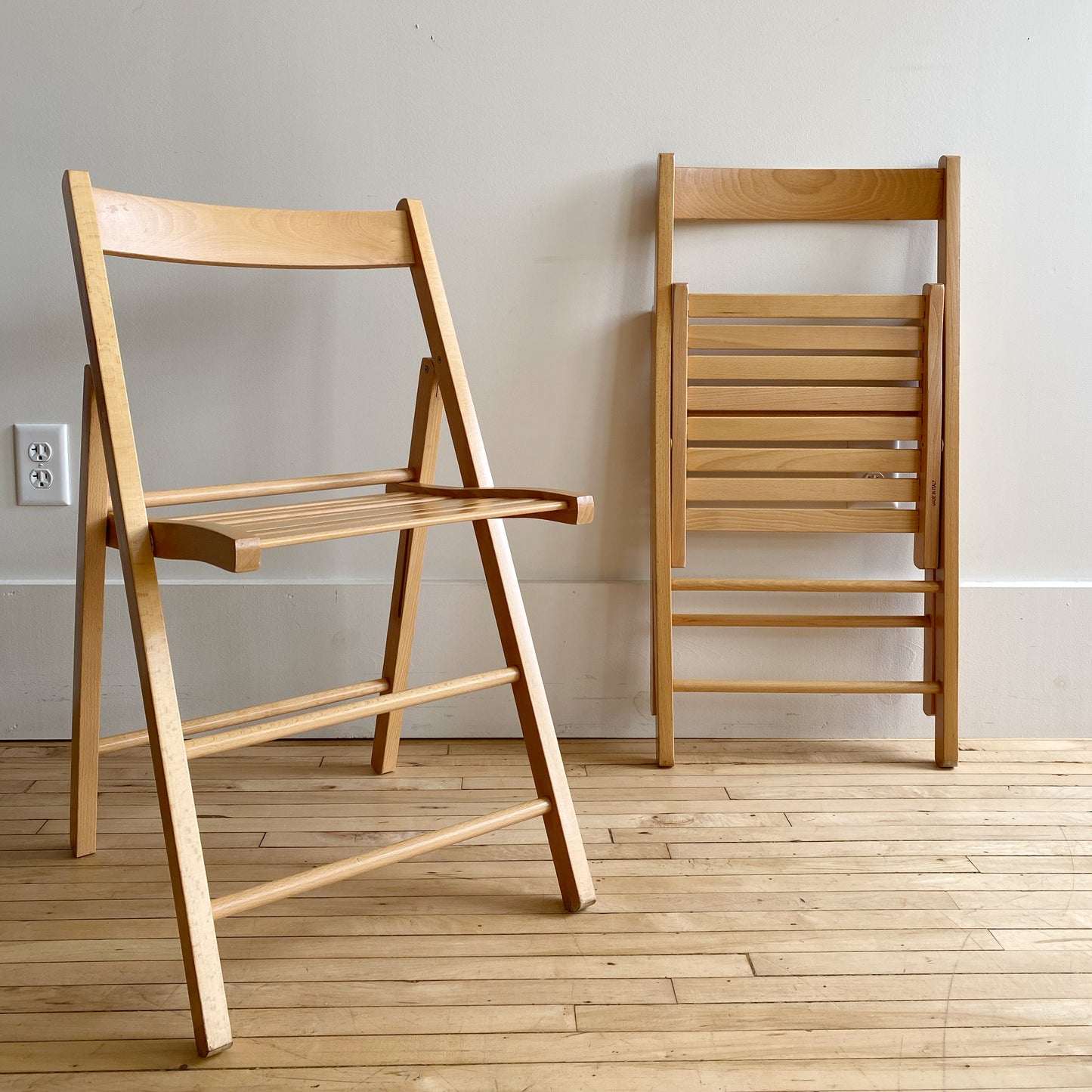 Pair of Vintage Folding Chairs, Italy