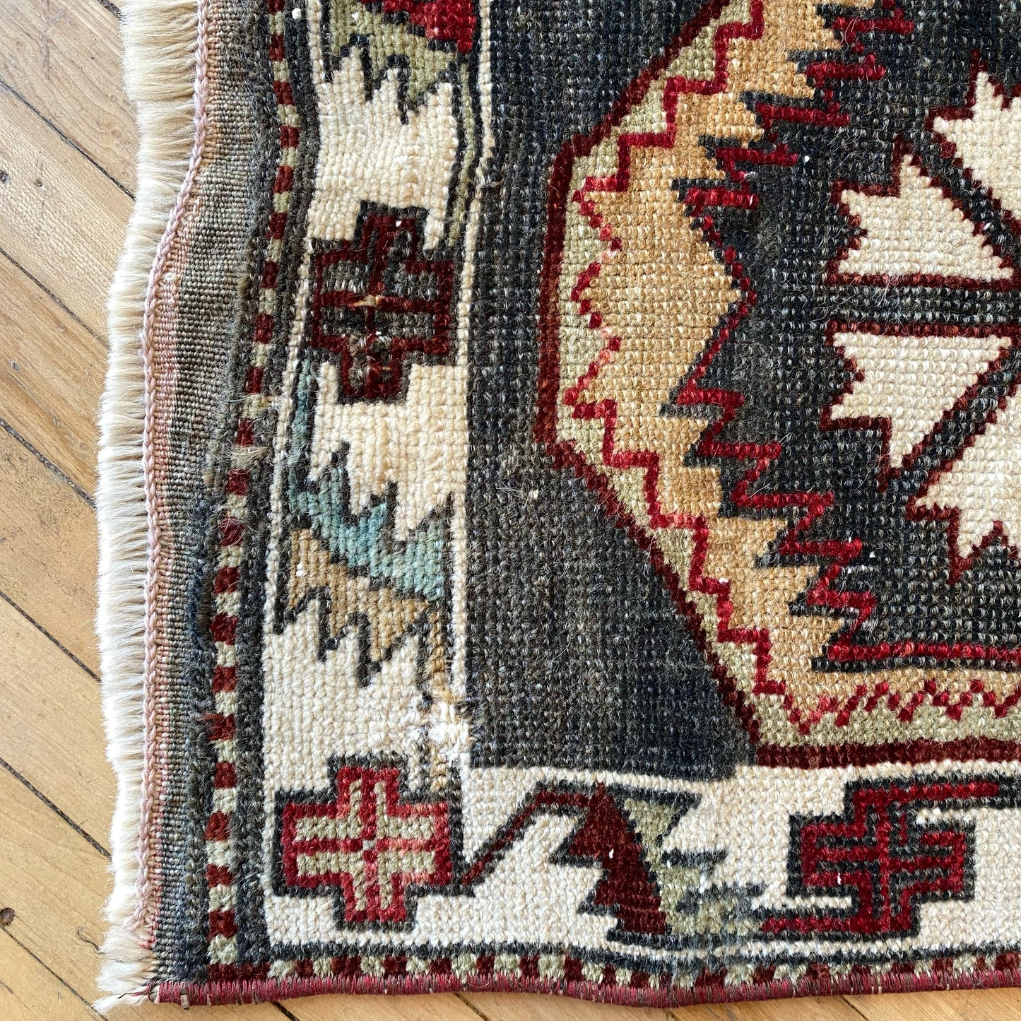 Vintage Turkish Mini Rug (3’6” x 1’5.5”)