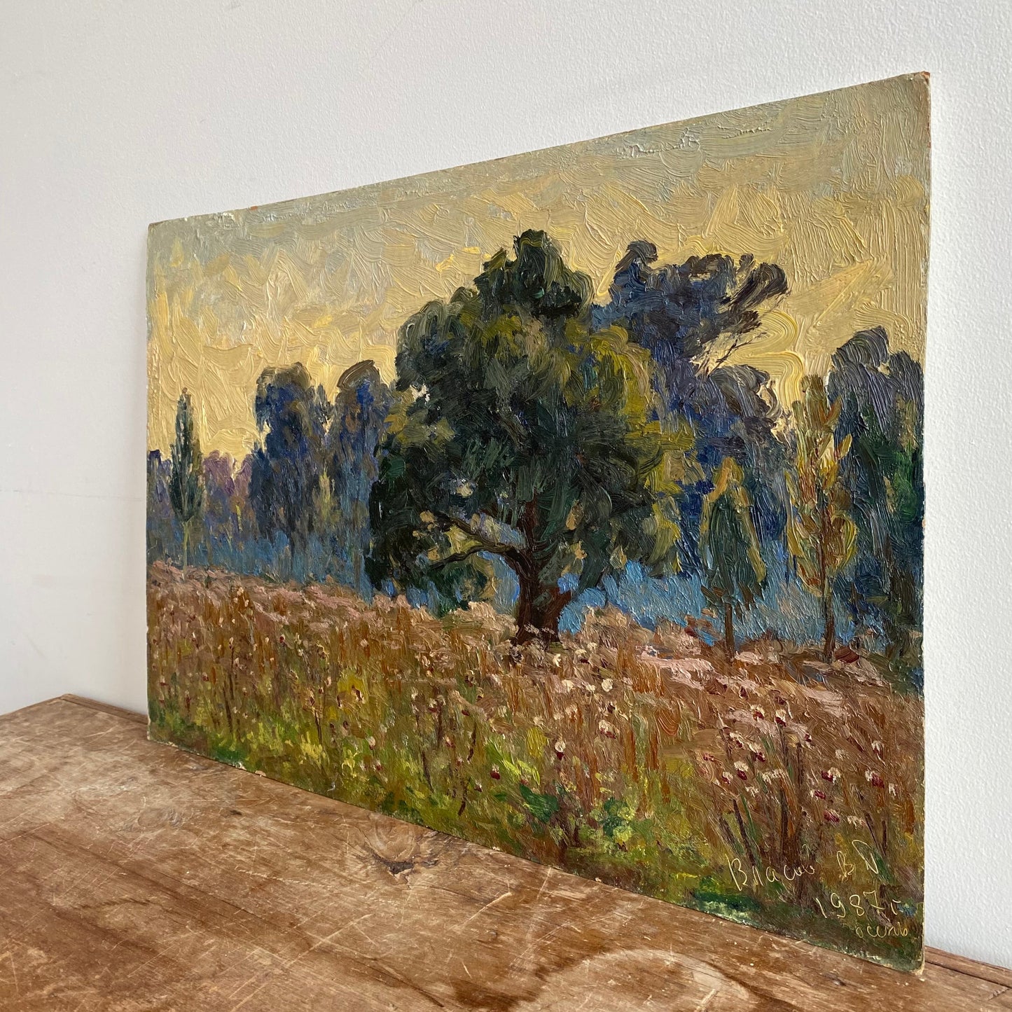 Vintage Original Landscape Painting (13.25 x 19.25)