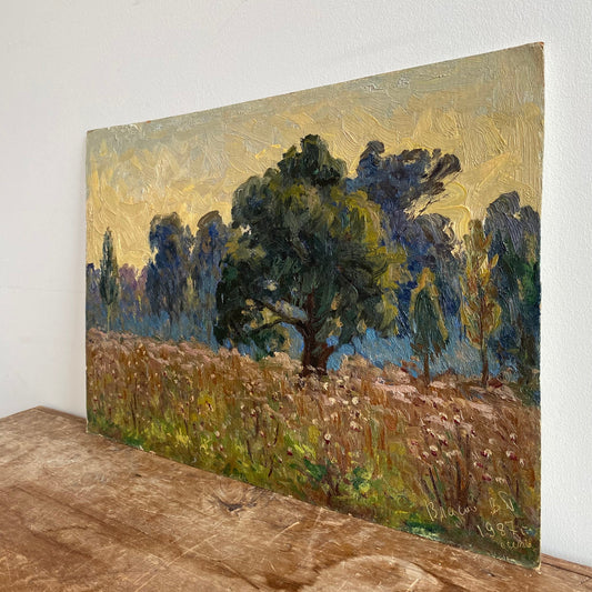 Vintage Original Landscape Painting (13.25 x 19.25)