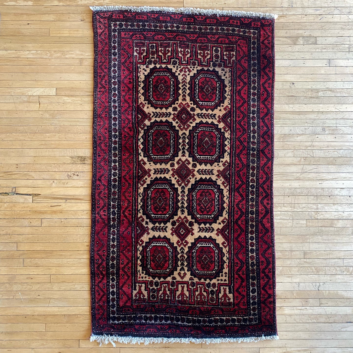 Vintage Hand-knotted Wool Rug (3 x 5.4)