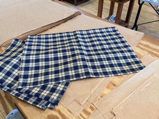 Vintage Natural + Blue Plaid Placemat