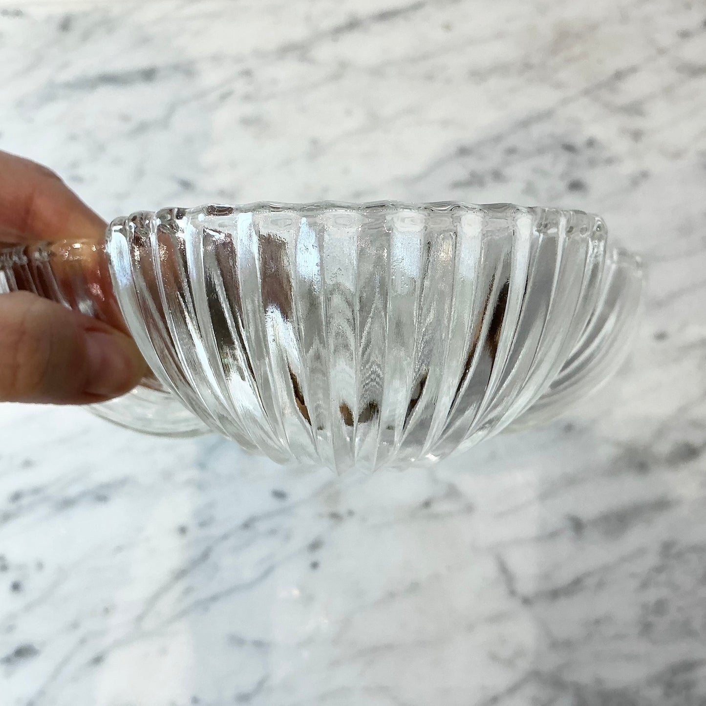 Vintage Glass Seashell Trio Dish