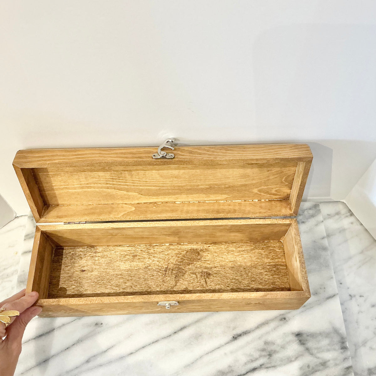 Vintage Long Wooden Box