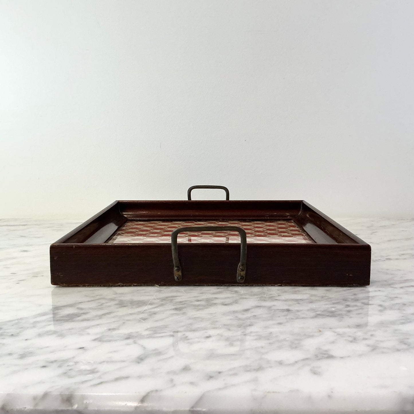 Antique Tray with Lace Interior