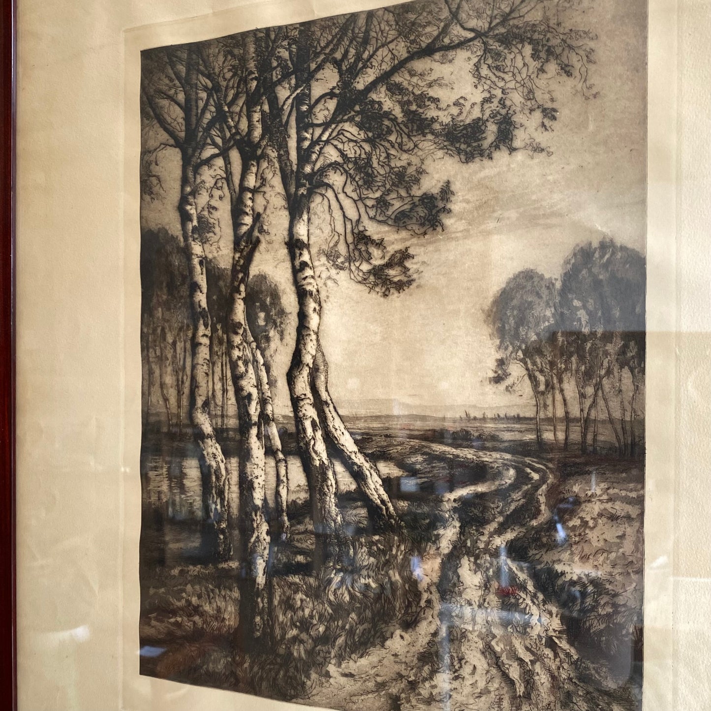 Antique Original Landscape Engraving / Print (22.5 x 28.5)