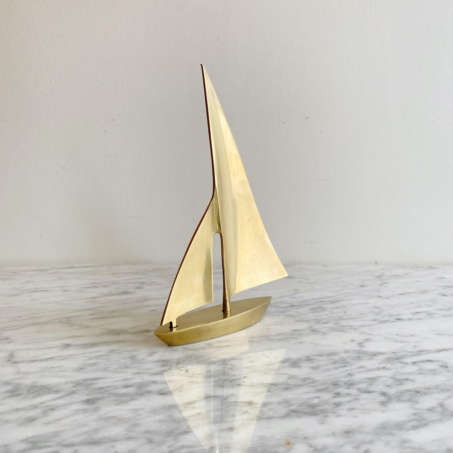 Medium Vintage Brass Sailboat, 7.5” (NAUTICAL COLLECTION)