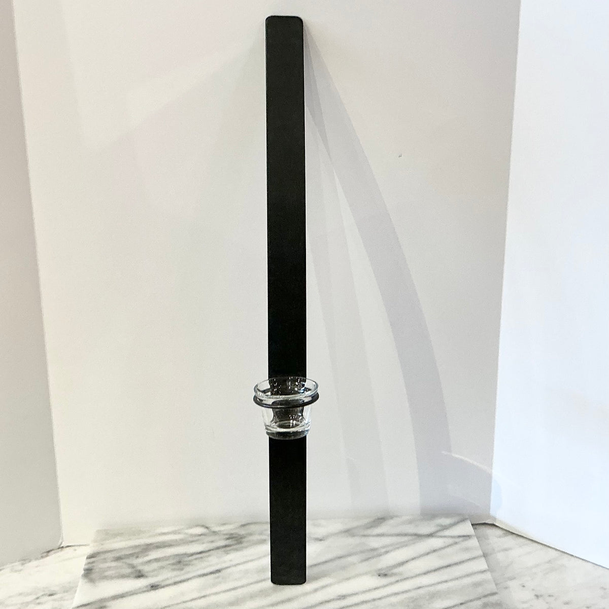 Found Black Metal Candle Sconce