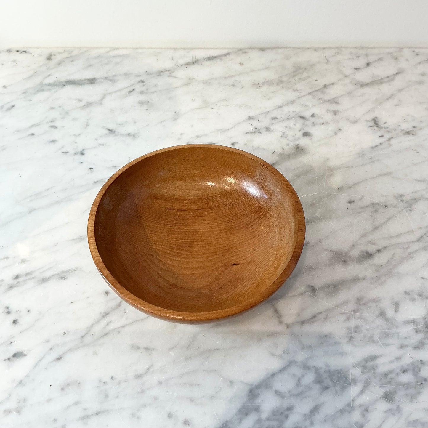 Vintage Turned Wood Bowl, 6”