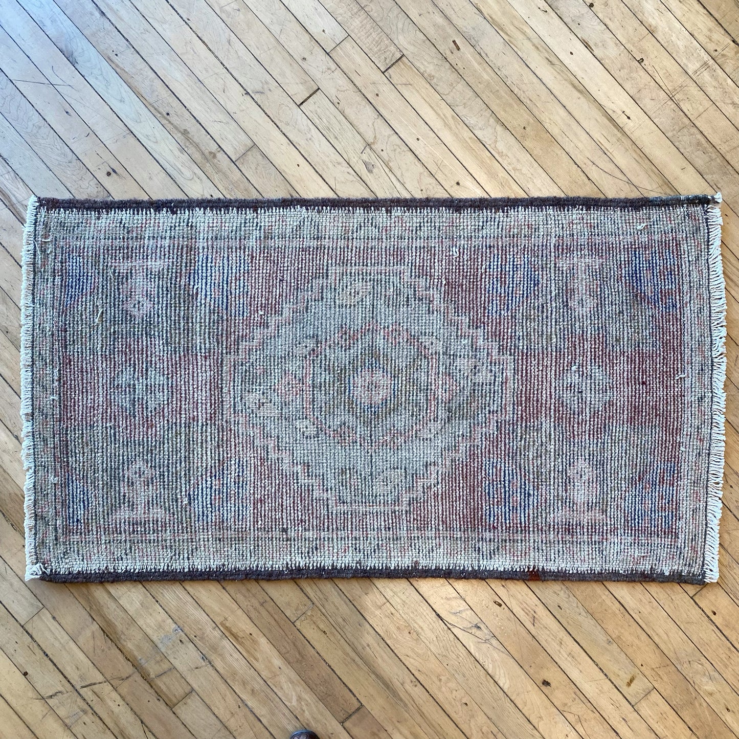 Vintage Turkish Mini Rug (3’1” x 1’8”)