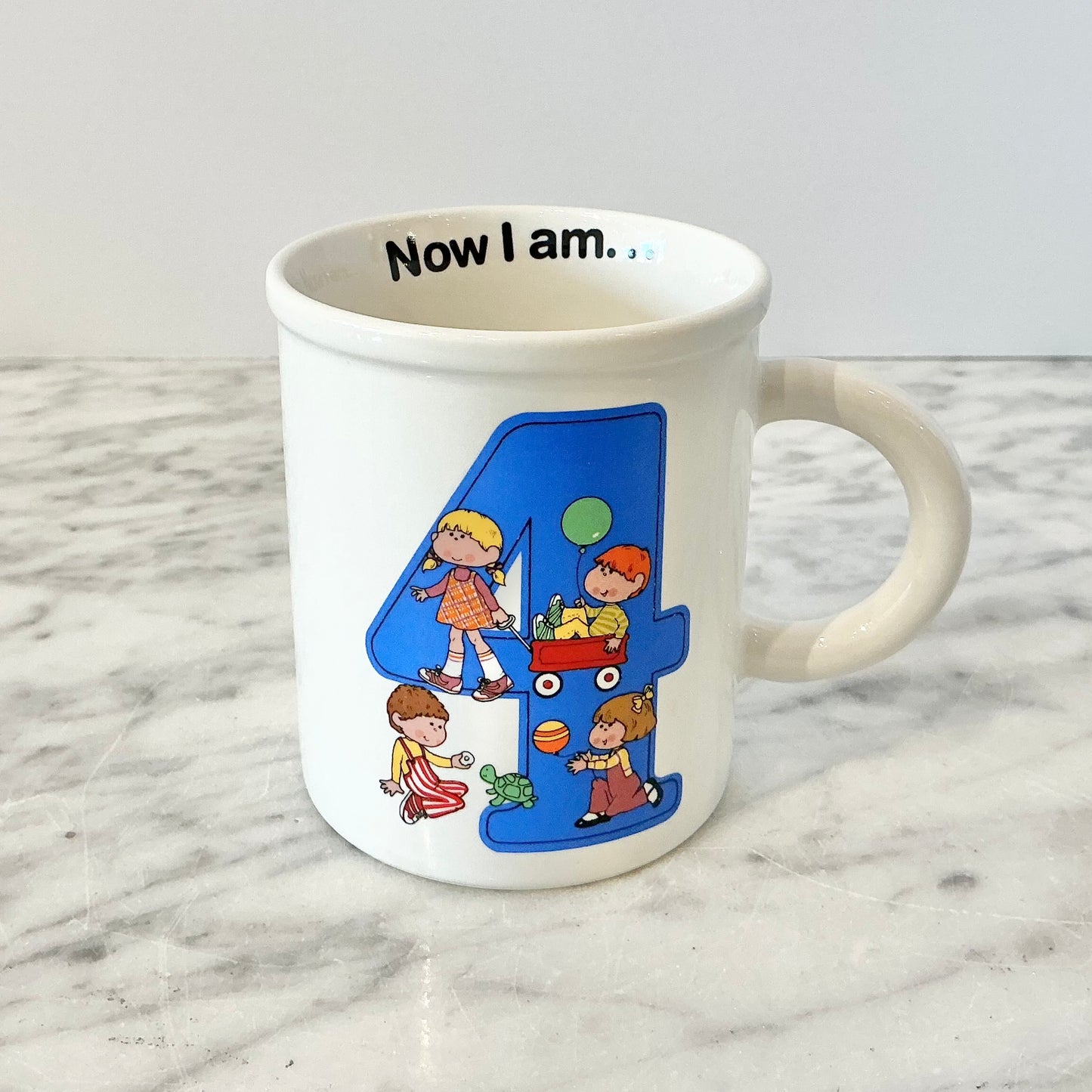 Vintage “Now I Am 4” Mug