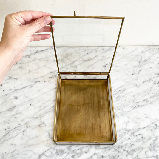 Antiqued Brass Keepsake Box