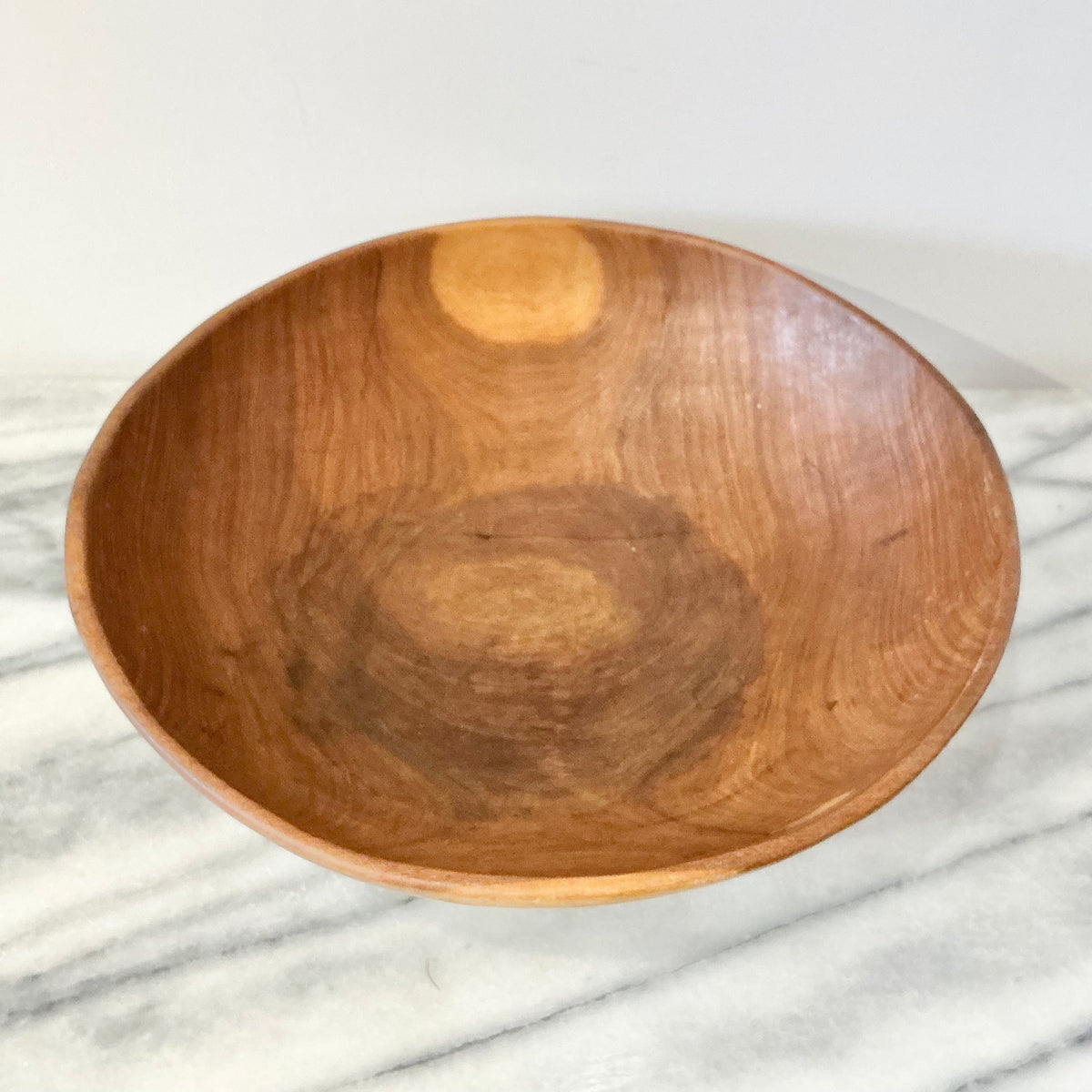 Vintage Rustic Turned Wood Bowl
