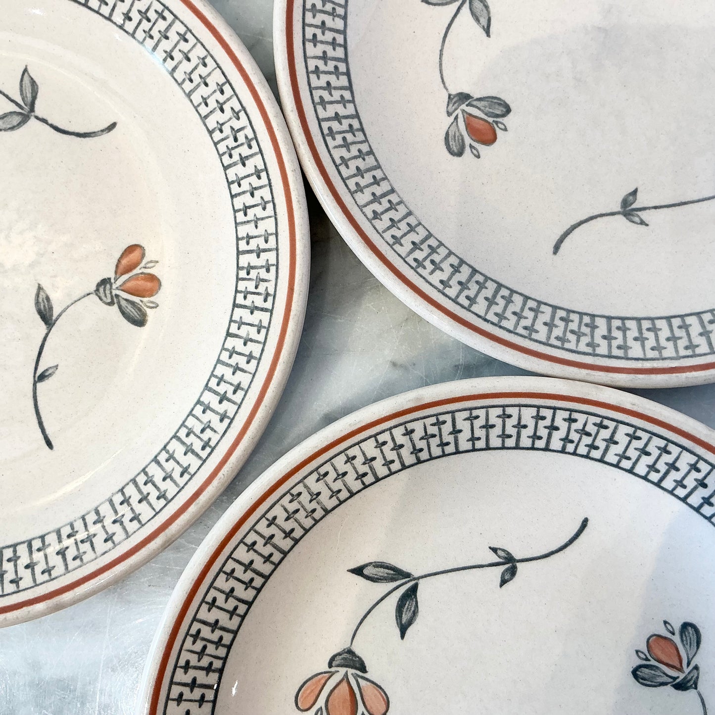 S/6 Vintage English Ceramic Saucers