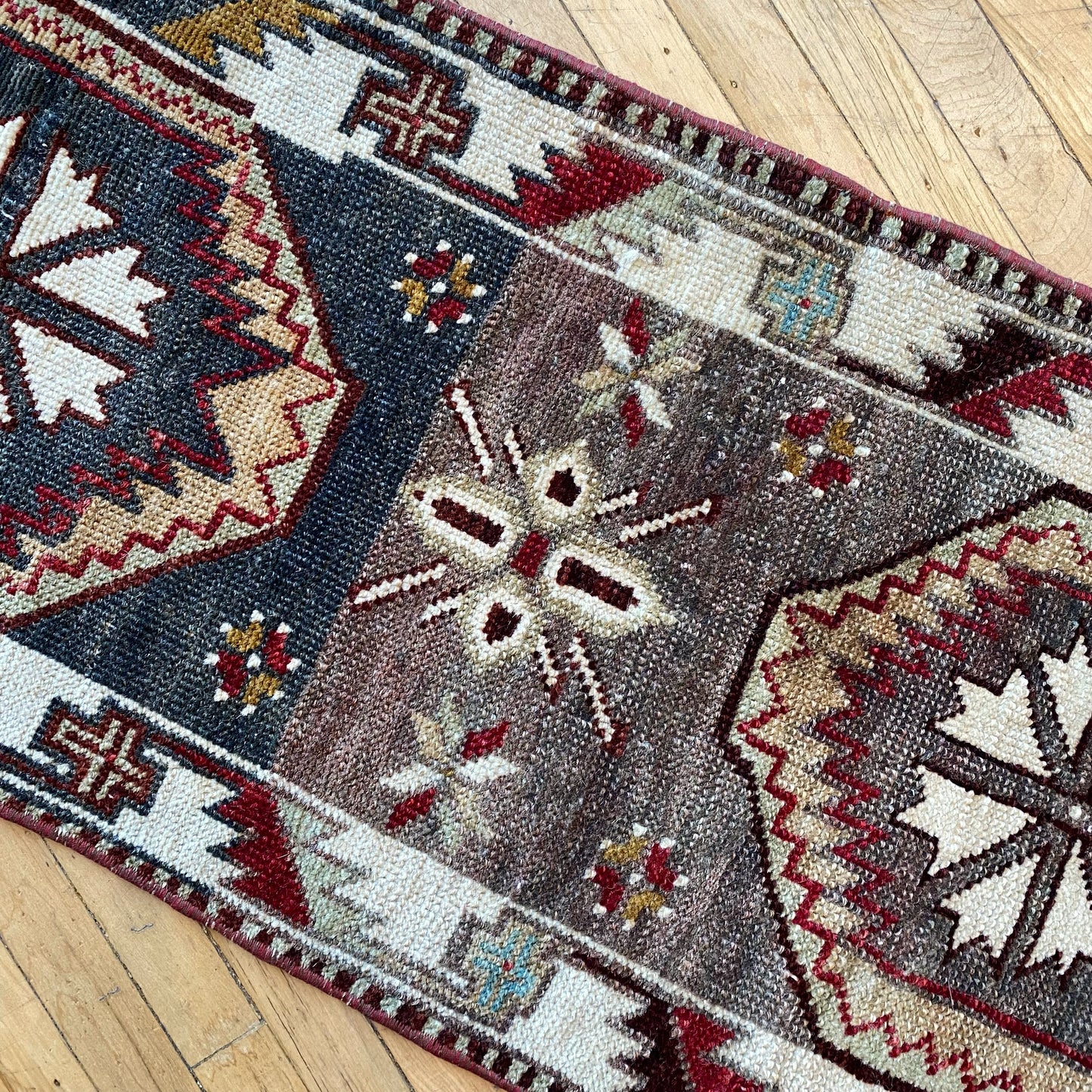 Vintage Turkish Mini Rug (3’6” x 1’5.5”)