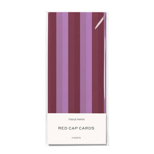 Eggplant and Lilac Stripes Tissue Paper