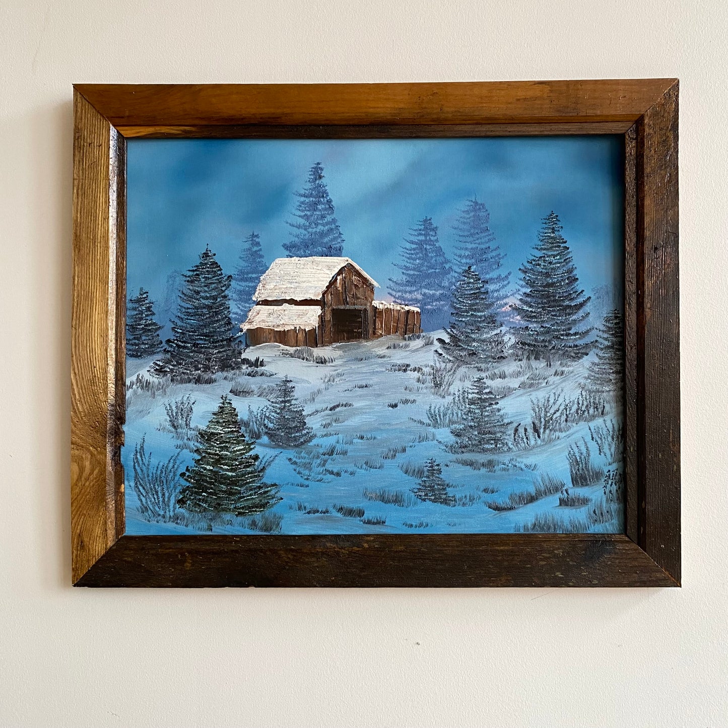 Framed Oil Painting, Winter Scene / Landscape