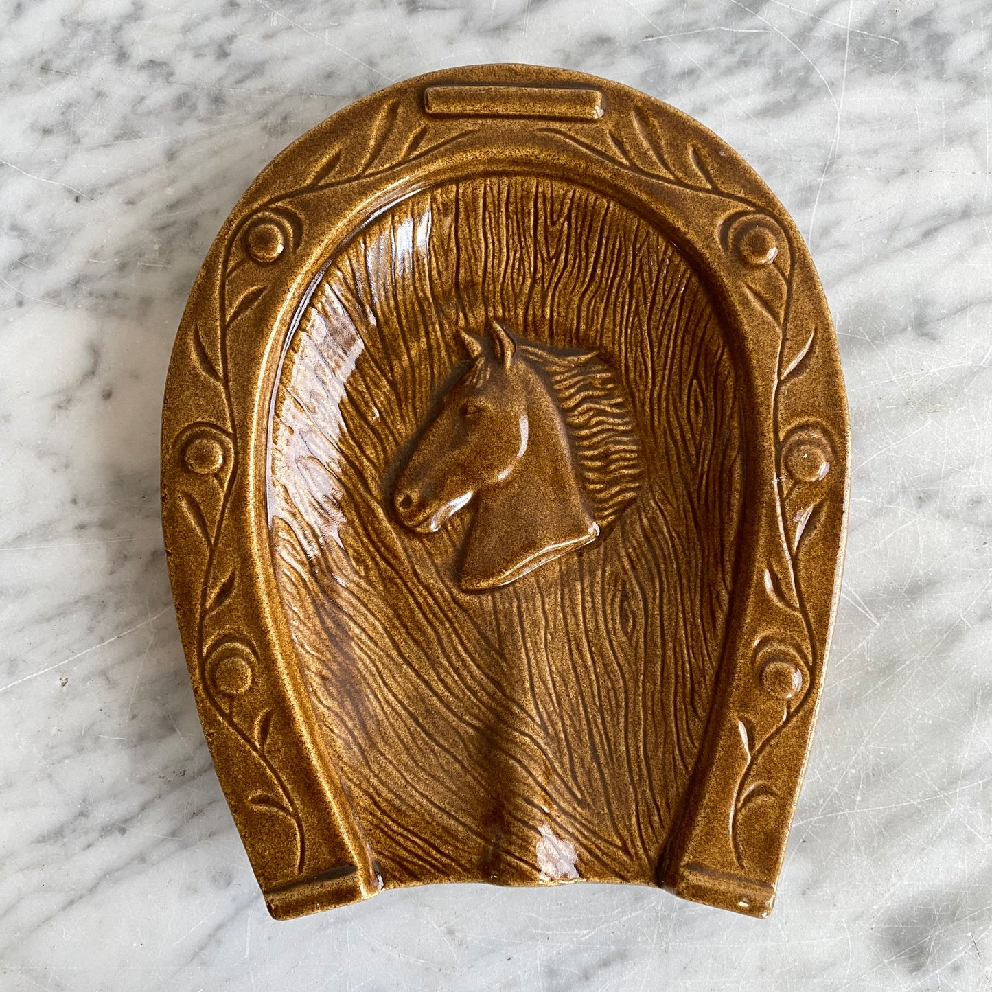 Vintage Equestrian Horse Catchall Dish