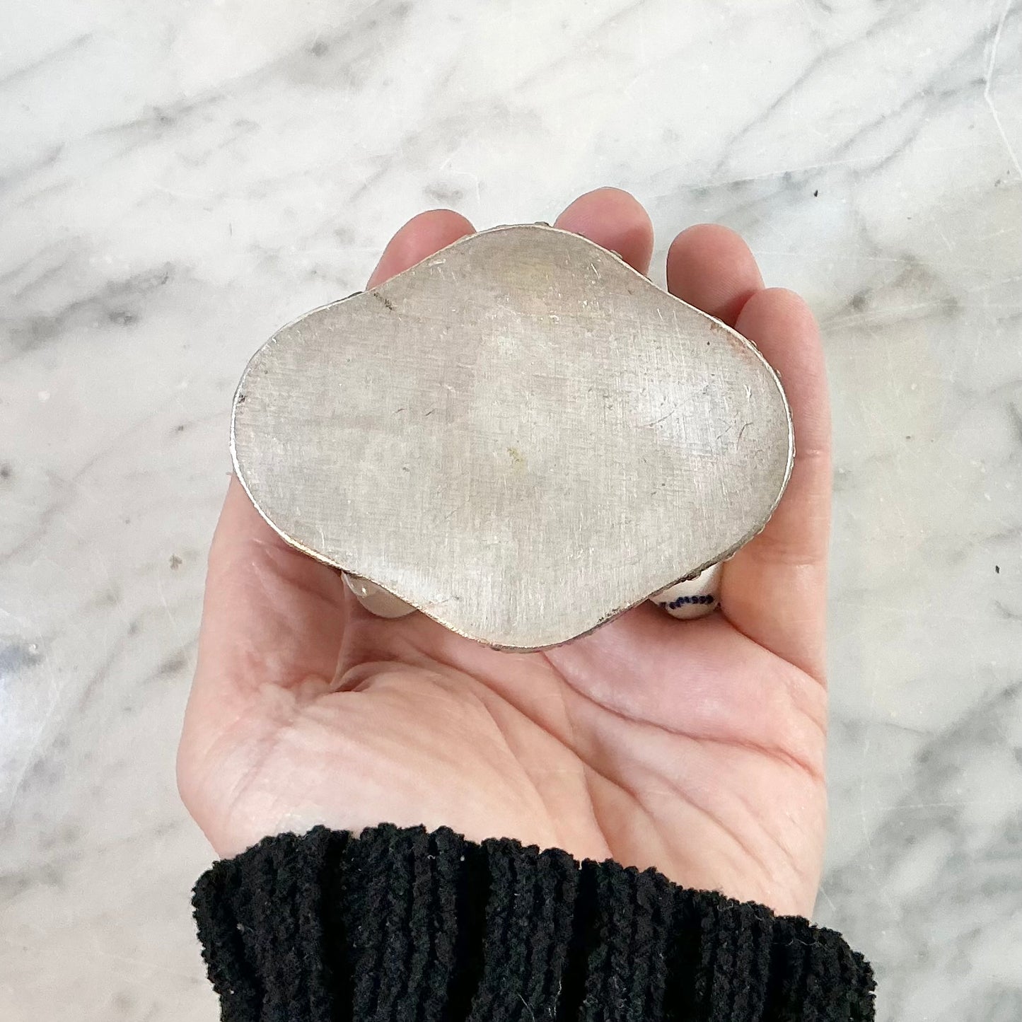 Vintage Blue + White Porcelain Bird Shard Box