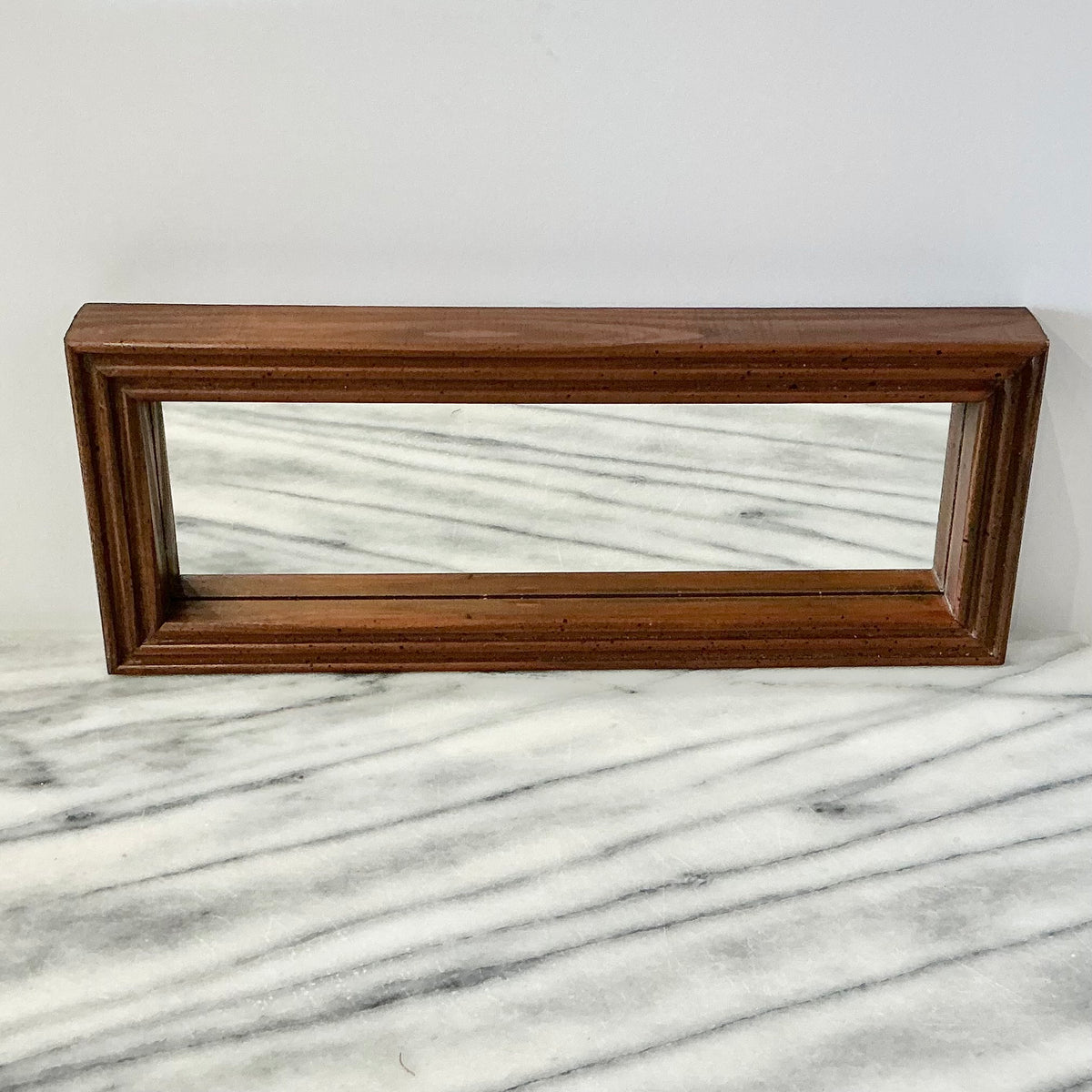 Small Vintage Wood Framed Mirror