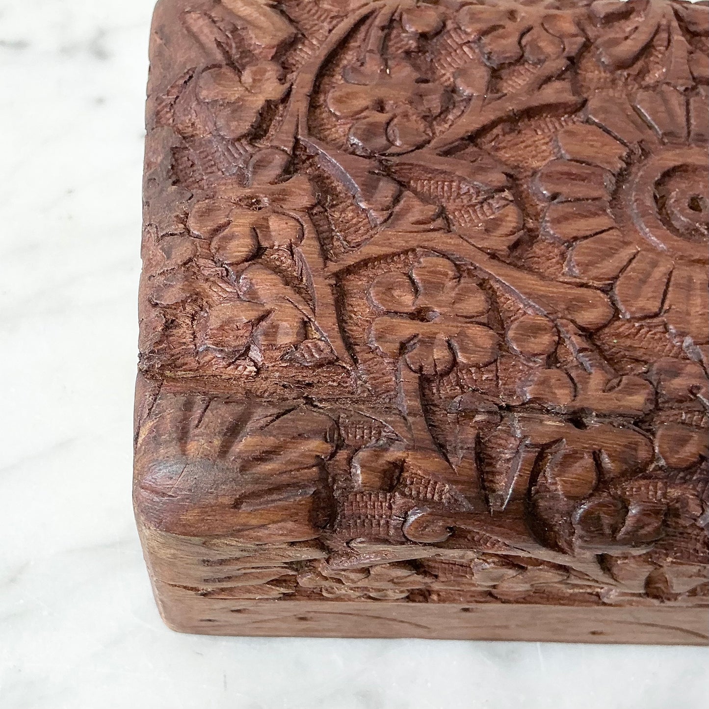 Vintage Wooden Carved Box