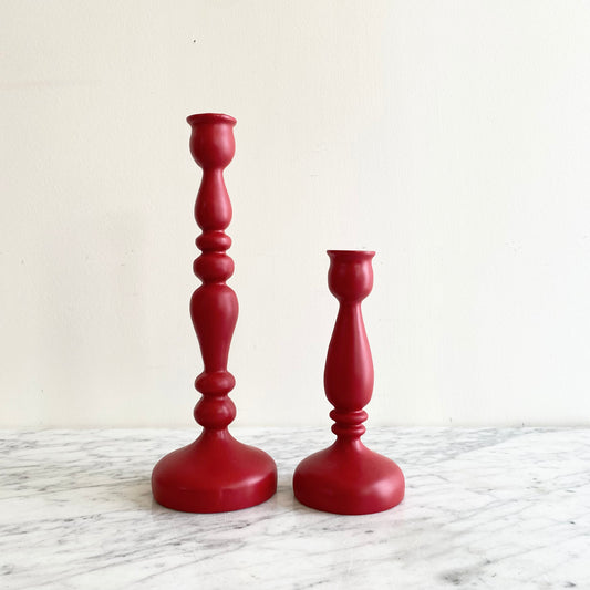 Classic Red Candle Holder, Choose Style