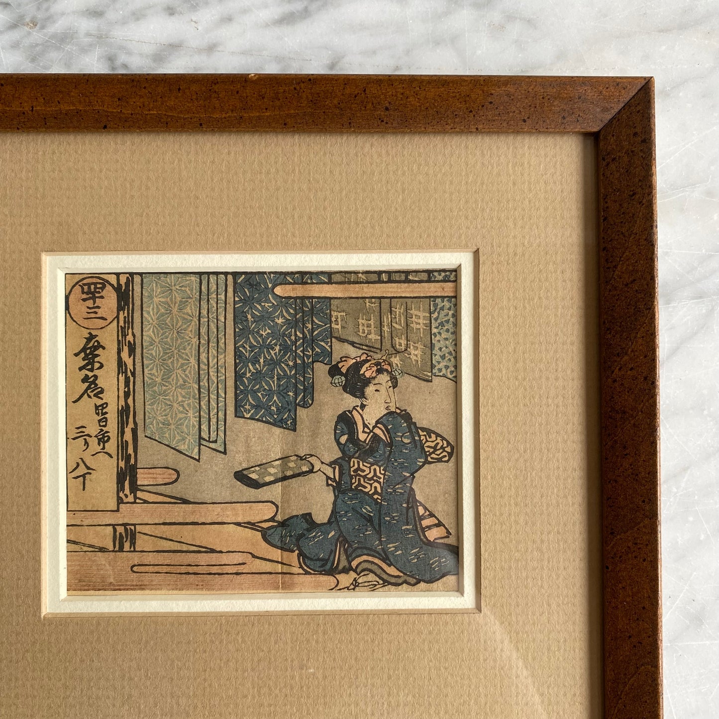 Vintage Framed Japanese Print