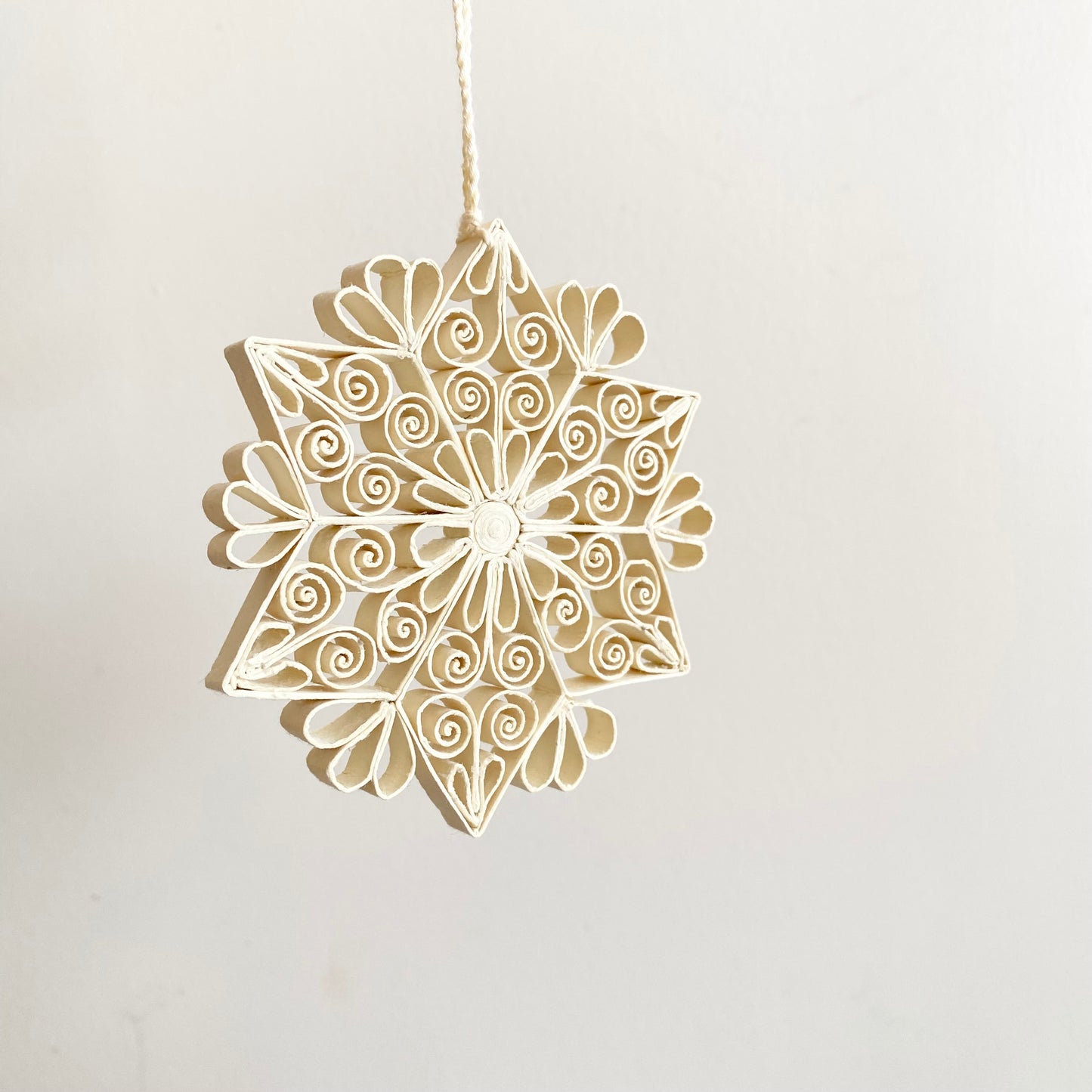 Quilled Cream Snowflake Ornament