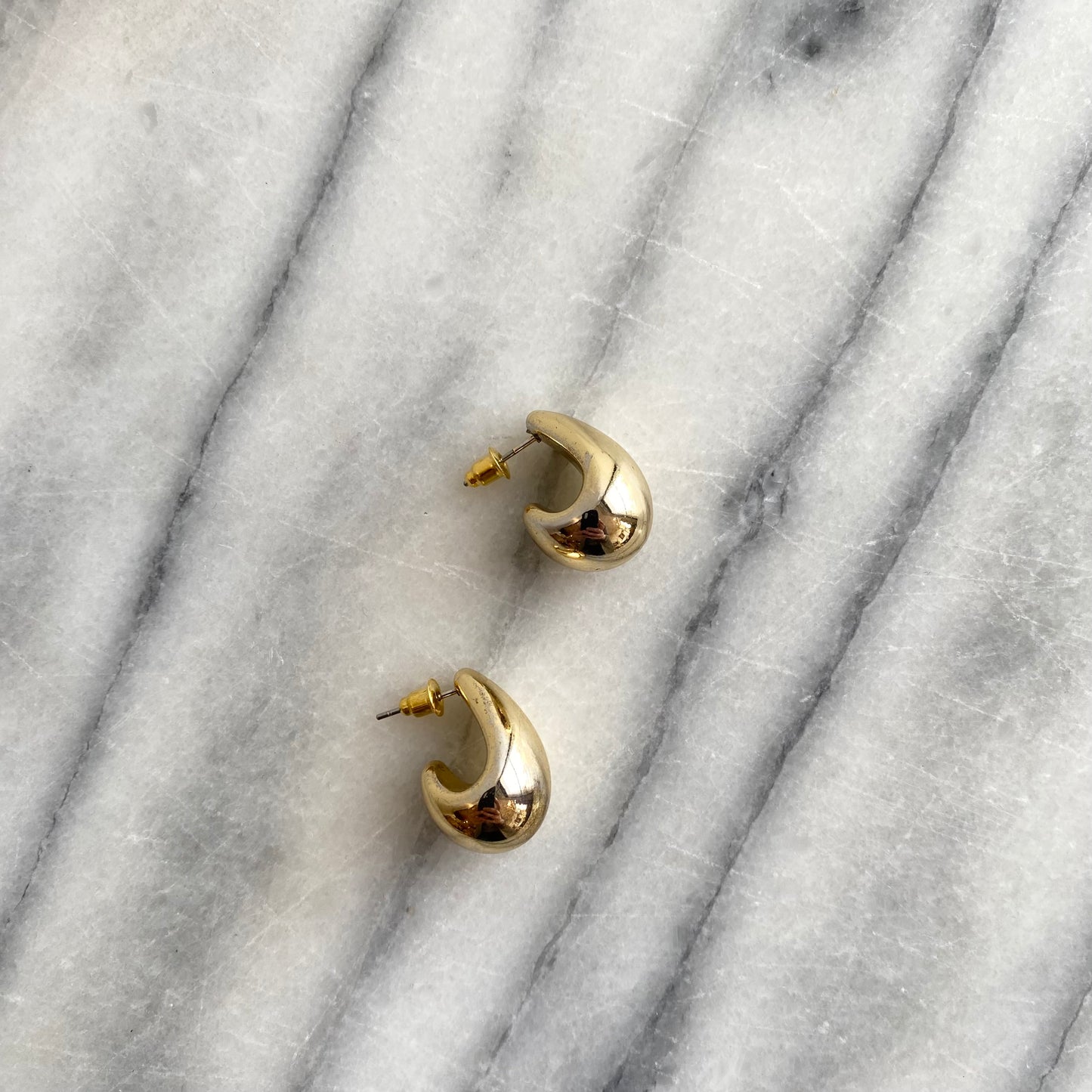 Large Vintage Golden “Drop” Earrings