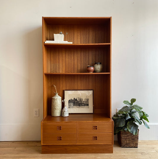 Vintage Teak Hutch with Drawers