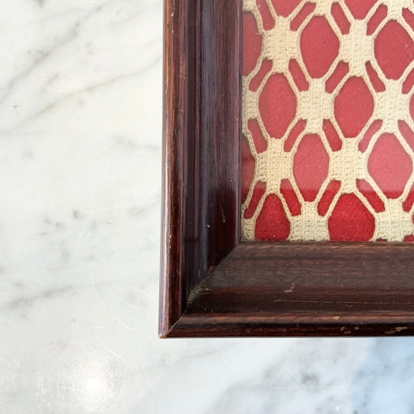 Antique Tray with Lace Interior
