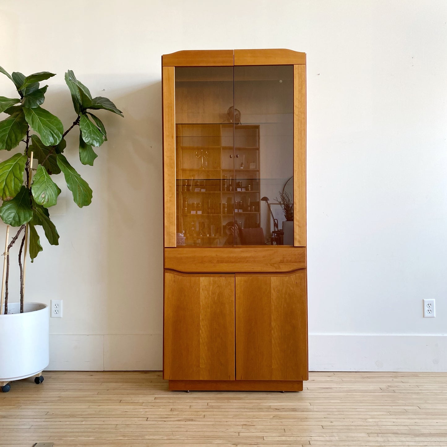 Contemporary Found Teak Display Cabinet / Hutch