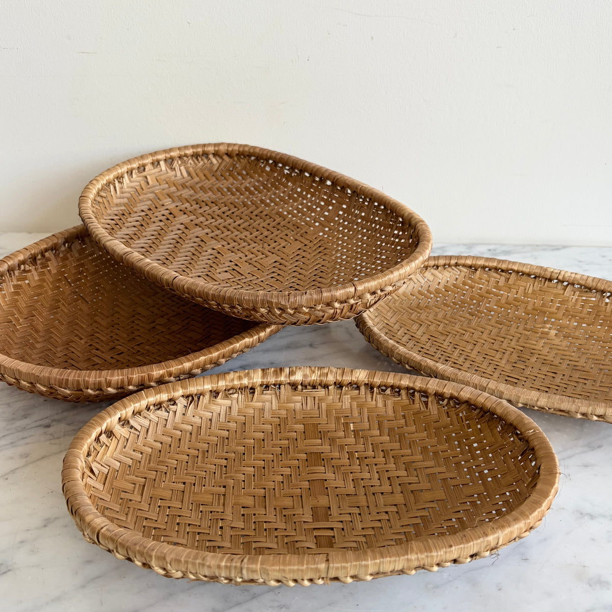 Smoked Oval Bamboo Tray, Choose Size