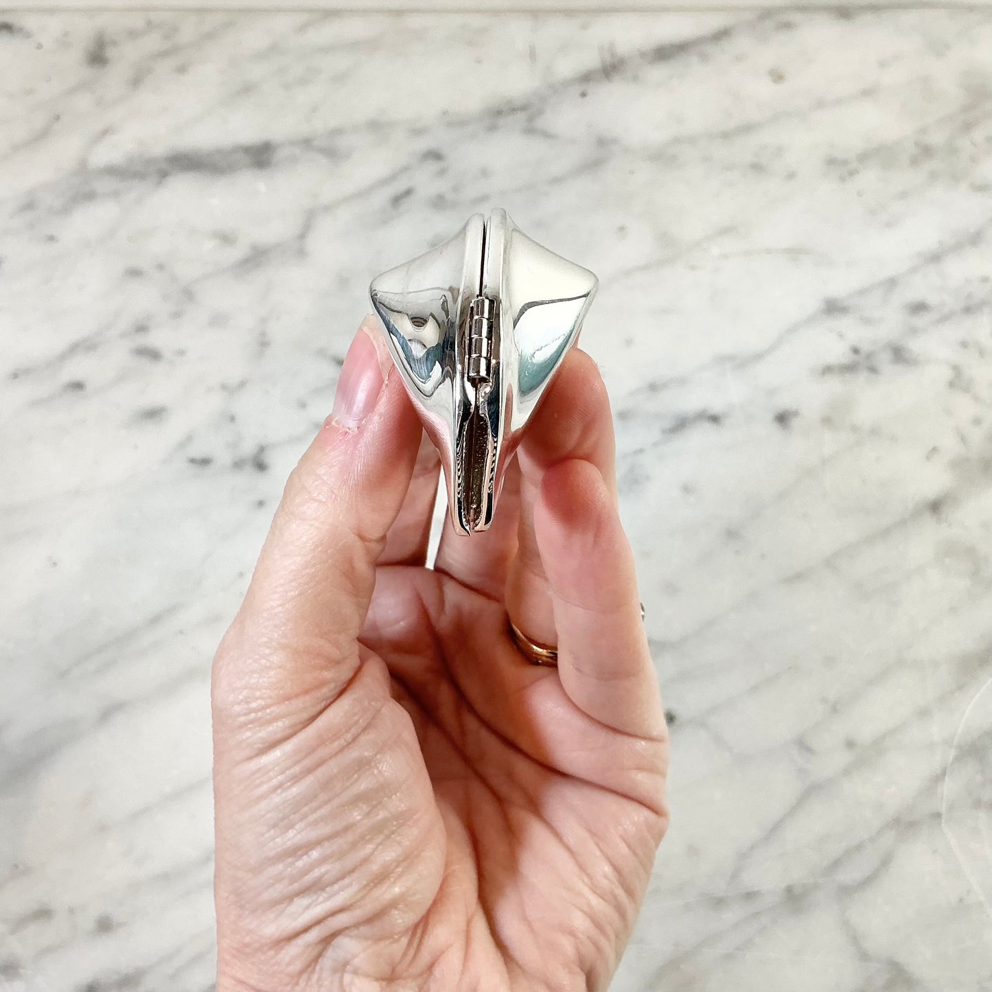 Vintage Silver Plated Fortune Cookie Box