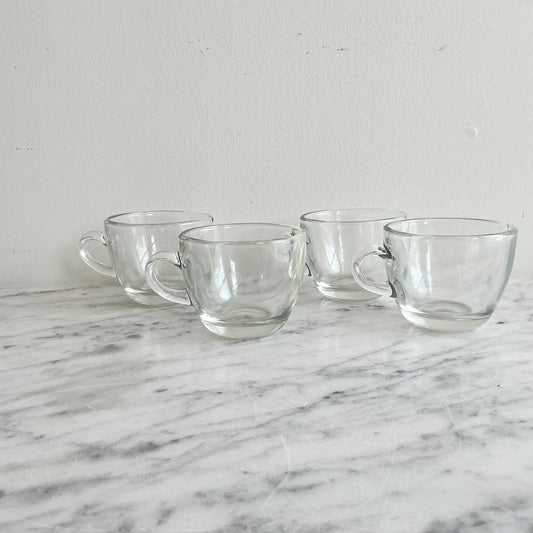 S/4 Small Vintage Glass Coffee/Tea Glasses