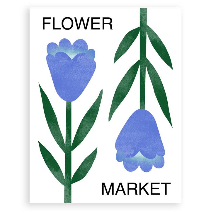 "Flower Market" Art Print (8.5 x 11)
