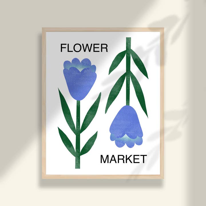 "Flower Market" Art Print (8.5 x 11)