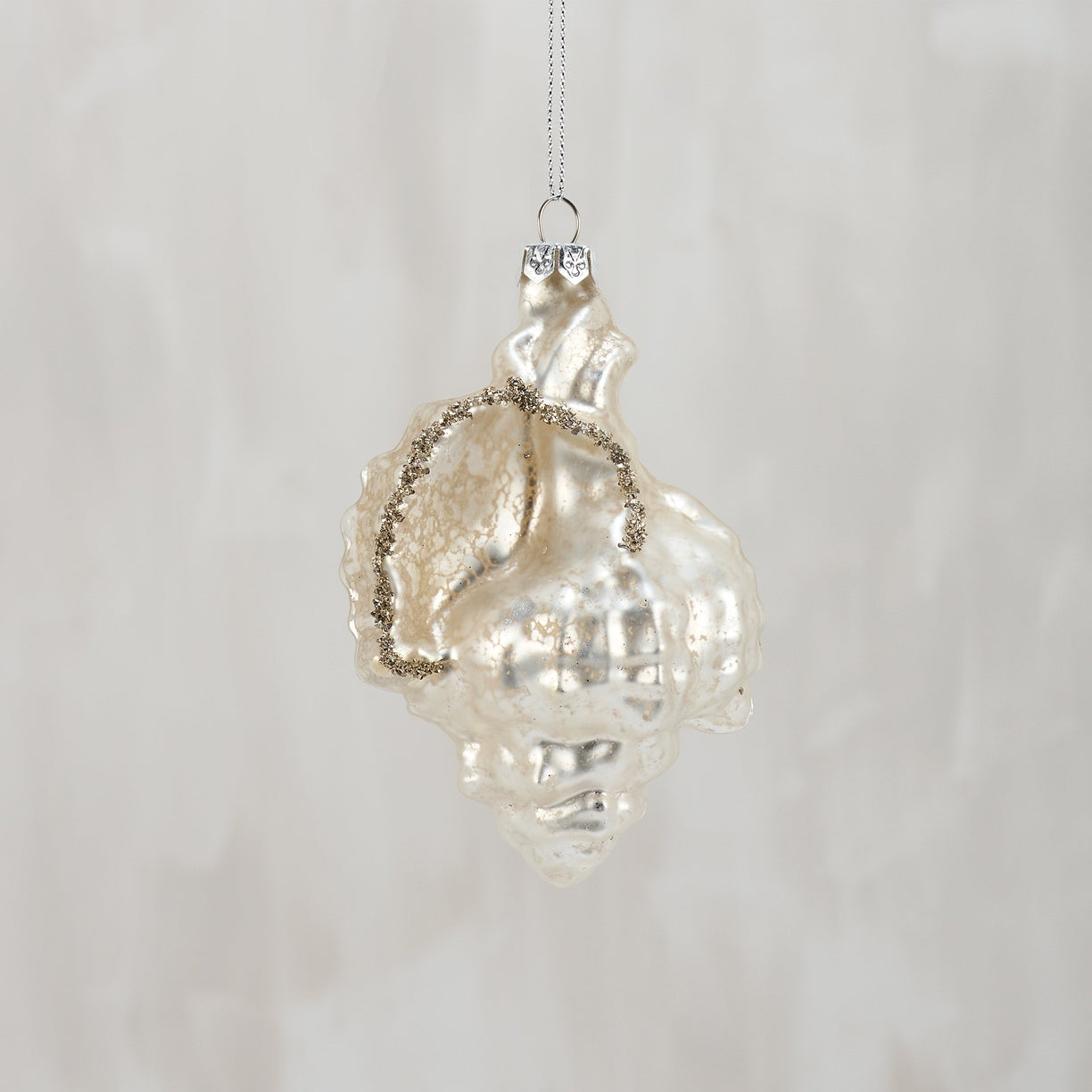 Glass Conch Shell Ornament
