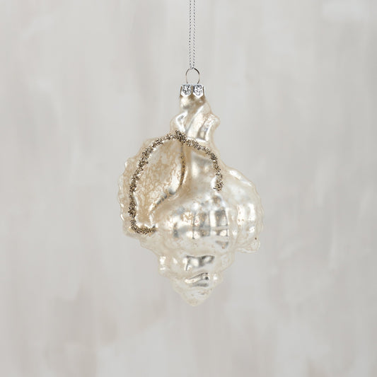 Glass Conch Shell Ornament